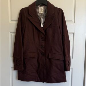 New with Tags Women's Brown Coat by Tulle